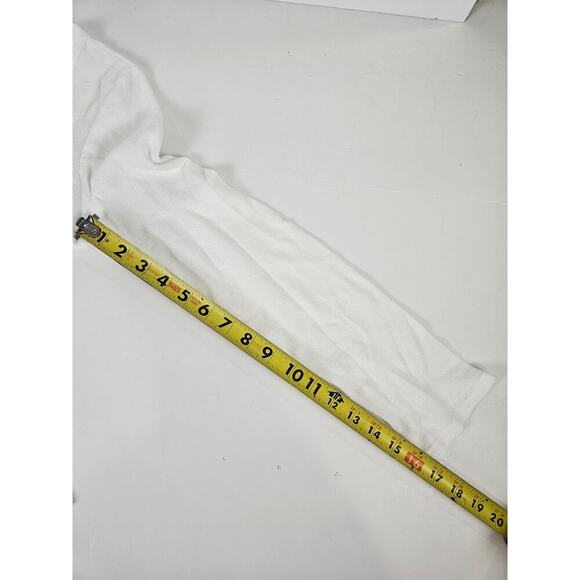 J Crew White Large Thermal Long Sleeve Women's - Picture 6 of 9